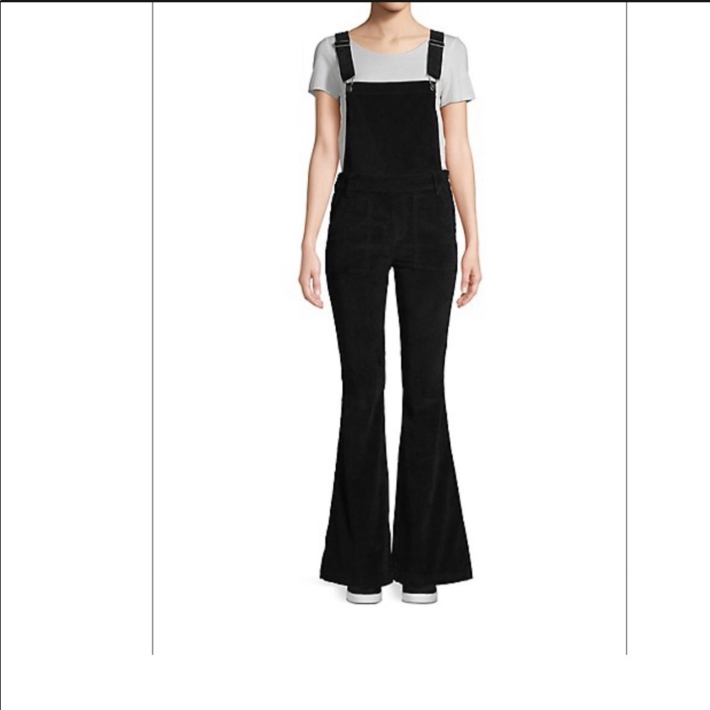 Design Lab corduroy flare legs jumpsuit